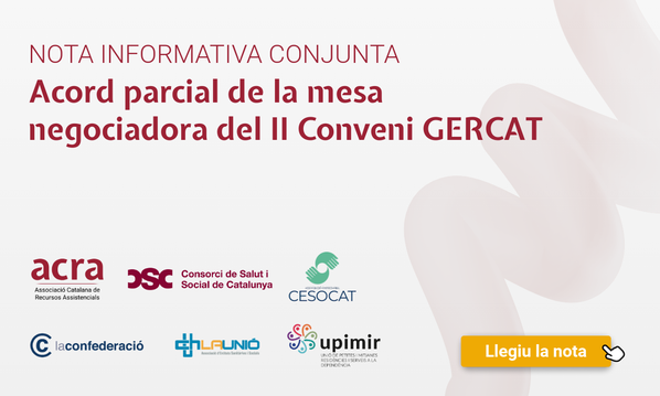 Acord parcial de la mesa negociadora del II Conveni GERCAT