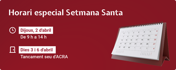 horari setmana santa 2026