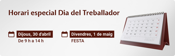 horari especial dia treballador